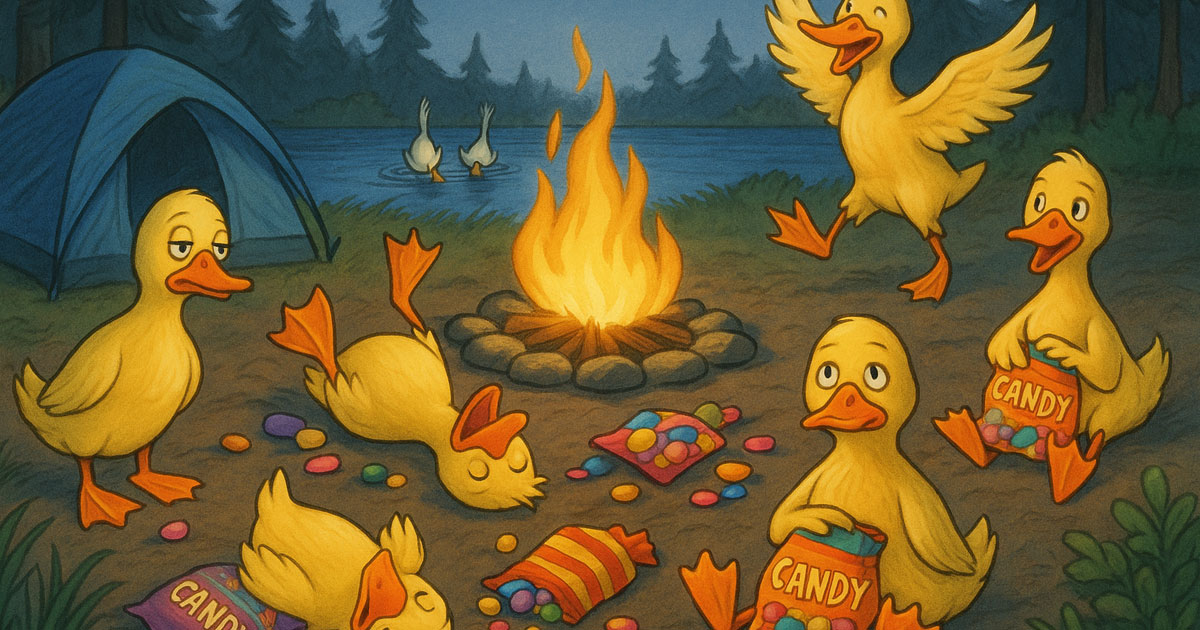 Best Oregon Edible Ducks around the campfire with Best Oregon Edible choices